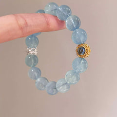 Aquamarine Crystal Bracelet – Elegant Good Luck Jewelry for Women