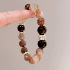 Black Golden Super Seven & Smoky Quartz Bracelet
