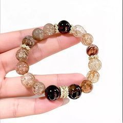 Black Golden Super Seven & Smoky Quartz Bracelet
