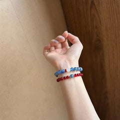 Red Agate & Kyanite Bracelet