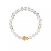 Clear Quartz & Blue Moonstone Beaded Bracelet