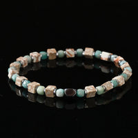 Iron Meteorite Spacers Beaded Bracelet – Symbolic Elegance for Men (4mm)