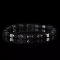Hematite Beaded Bracelet – Matte Steel Style for Men (4mm)