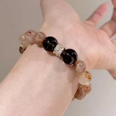 Black Golden Super Seven & Smoky Quartz Bracelet