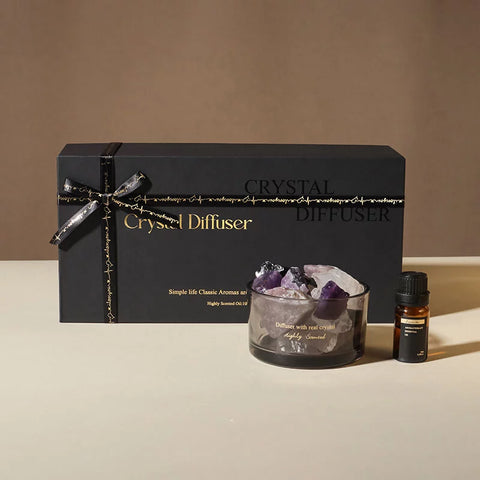 Luxury Crystal Diffuser Set – Natural Aromatherapy Gift with Essential Oil