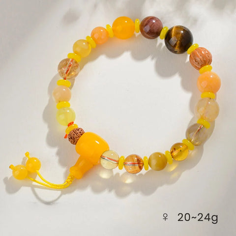 Multigem Crystal Bracelet – Five Elements Balance Energy for Unisex