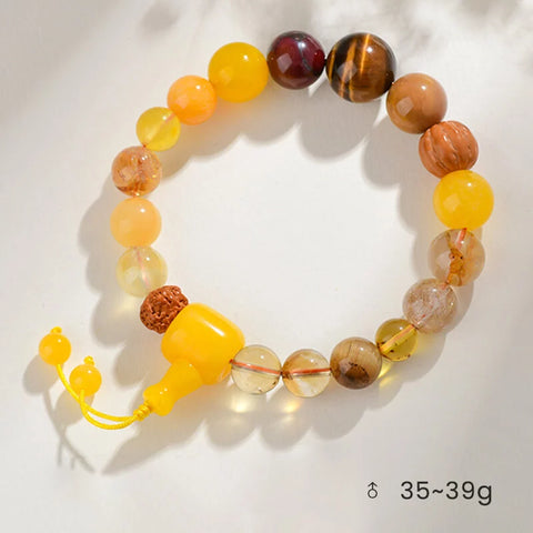 Multigem Crystal Bracelet – Five Elements Balance Energy for Unisex