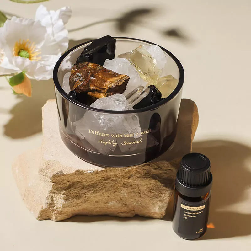 Luxury Crystal Diffuser Set – Natural Aromatherapy Gift with Essential Oil
