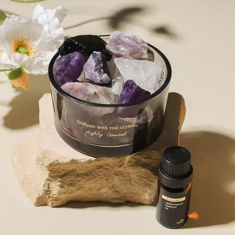 Luxury Crystal Diffuser Set – Natural Aromatherapy Gift with Essential Oil