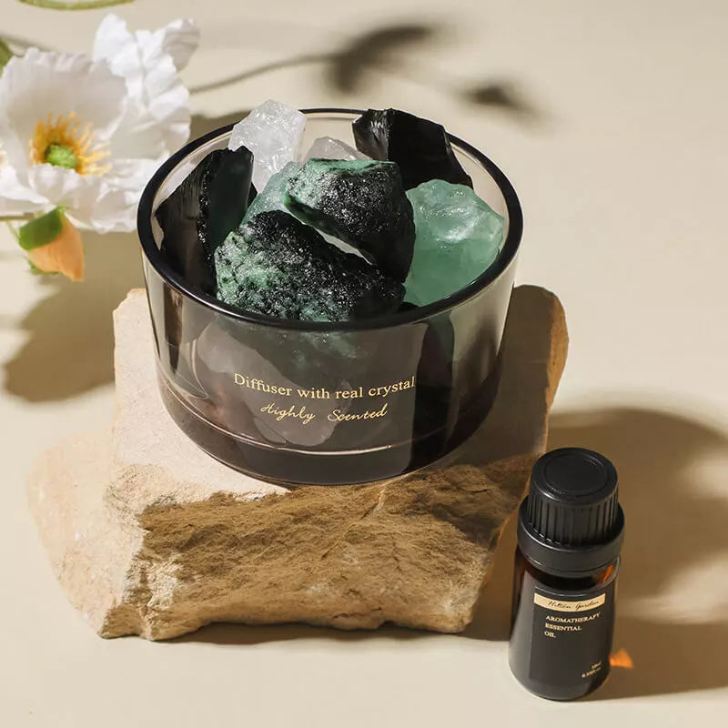 Luxury Crystal Diffuser Set – Natural Aromatherapy Gift with Essential Oil