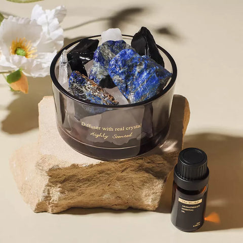 Luxury Crystal Diffuser Set – Natural Aromatherapy Gift with Essential Oil