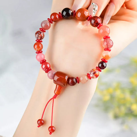 Multigem Crystal Bracelet – Five Elements Balance Energy for Unisex