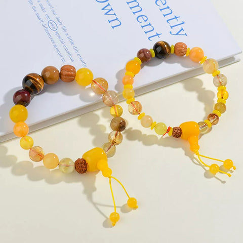 Multigem Crystal Bracelet – Five Elements Balance Energy for Unisex