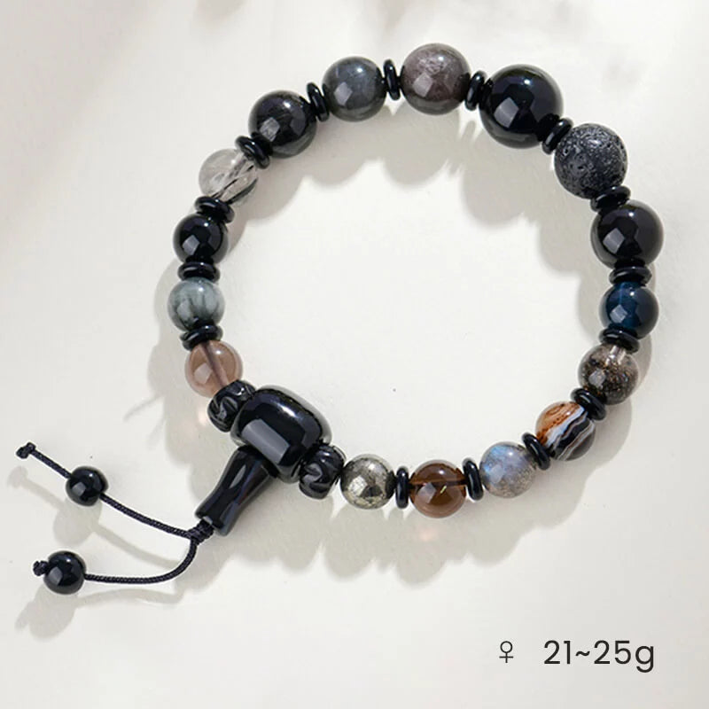 Multigem Crystal Bracelet – Five Elements Balance Energy for Unisex