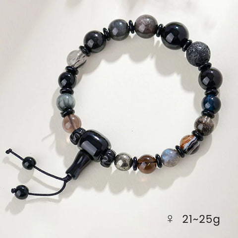 Multigem Crystal Bracelet – Five Elements Balance Energy for Unisex