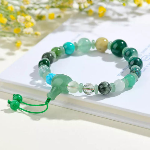 Multigem Crystal Bracelet – Five Elements Balance Energy for Unisex